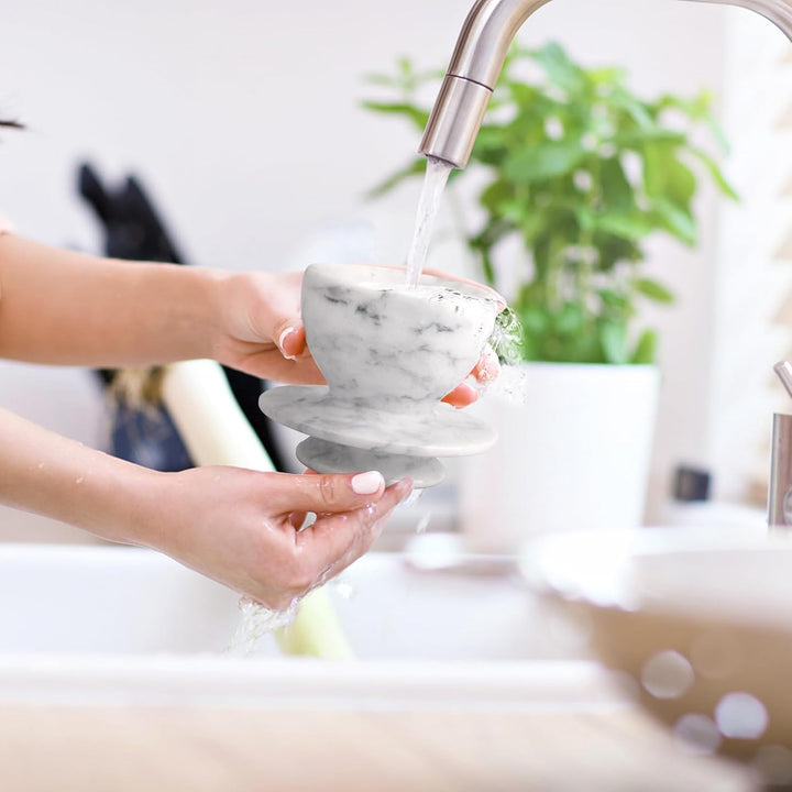 Butterdose Französische mit Deckel Marmor Butter Dose Butterfass Butterglocke Wassergekühlt Butterto