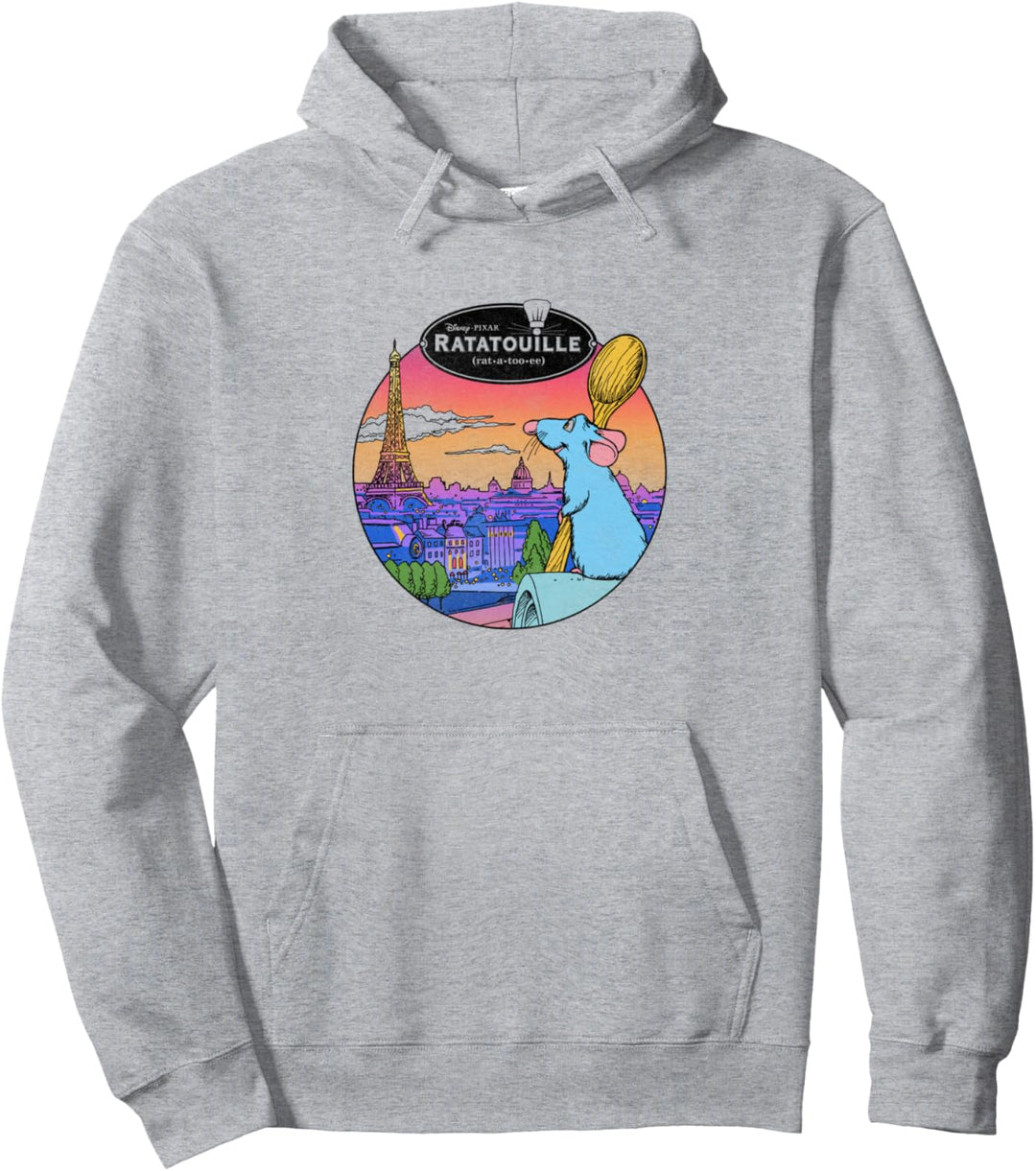 Disney Pixar Ratatouille Over Look Paris Pullover Hoodie