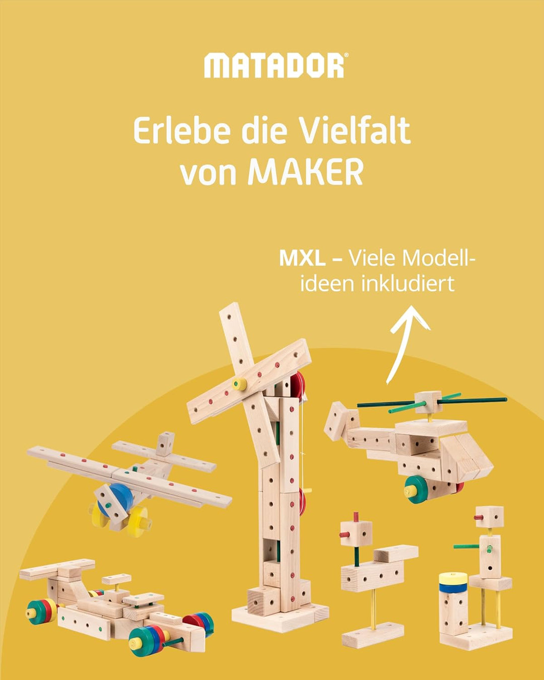 Matador Maker XL, Packungsinhalt 350 Teile, 21151, Mehrfarbig