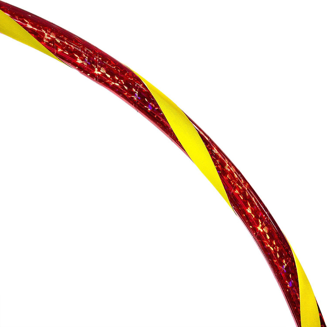Funny Kinder Hula Hoop Reifen mit Hologramm-Muster Ø60cm Hologramm-Rot-Gelb, Ø60cm Hologramm-Rot-Gel
