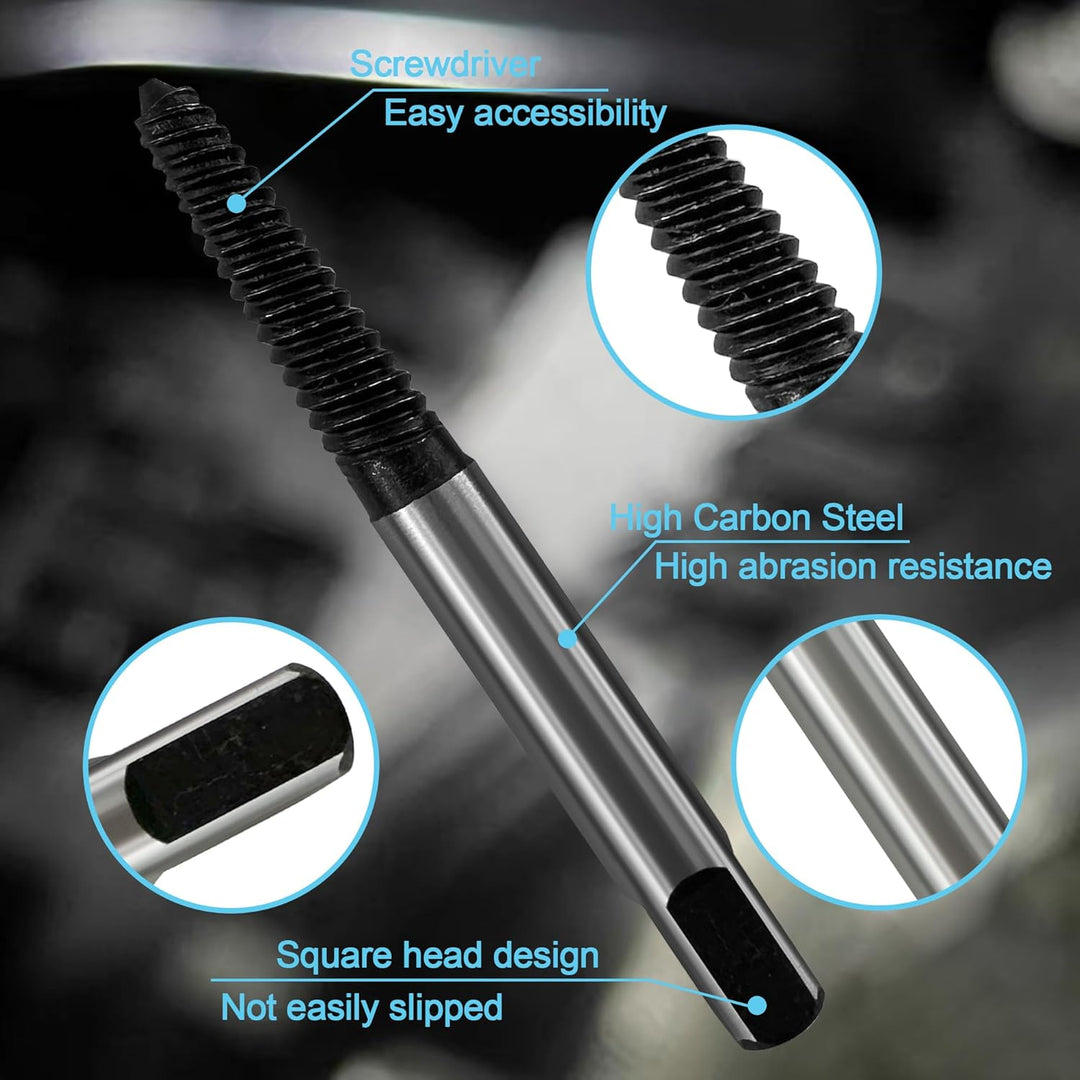 Schraubenausdreher Set Profi,Screw Extractor Kit,Schraubenausdreher 8er Set, Zum Entfernen BeschäDig