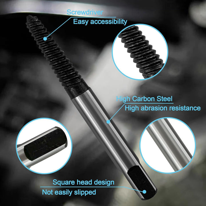 Schraubenausdreher Set Profi,Screw Extractor Kit,Schraubenausdreher 8er Set, Zum Entfernen BeschäDig