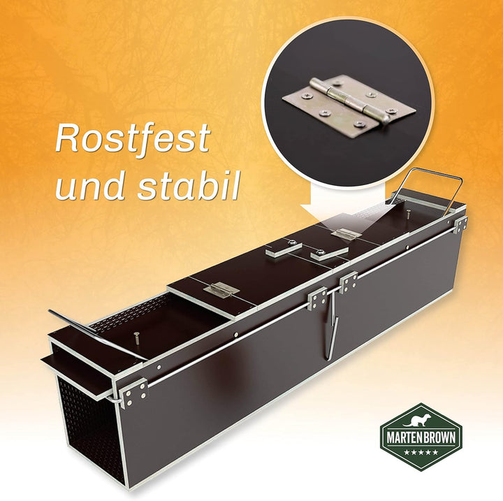 Martenbrown® Marderfalle Gross 100cm I Dient auch als Waschbärfalle oder Katzenfalle I Marder Kasten
