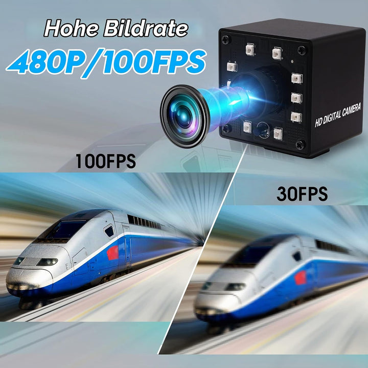 ELP USB Kamera 1080P Weitwinkel 170Grad Fisheye Webcam Full HD Nachtsicht Infrarot PC 100fps/60fps V