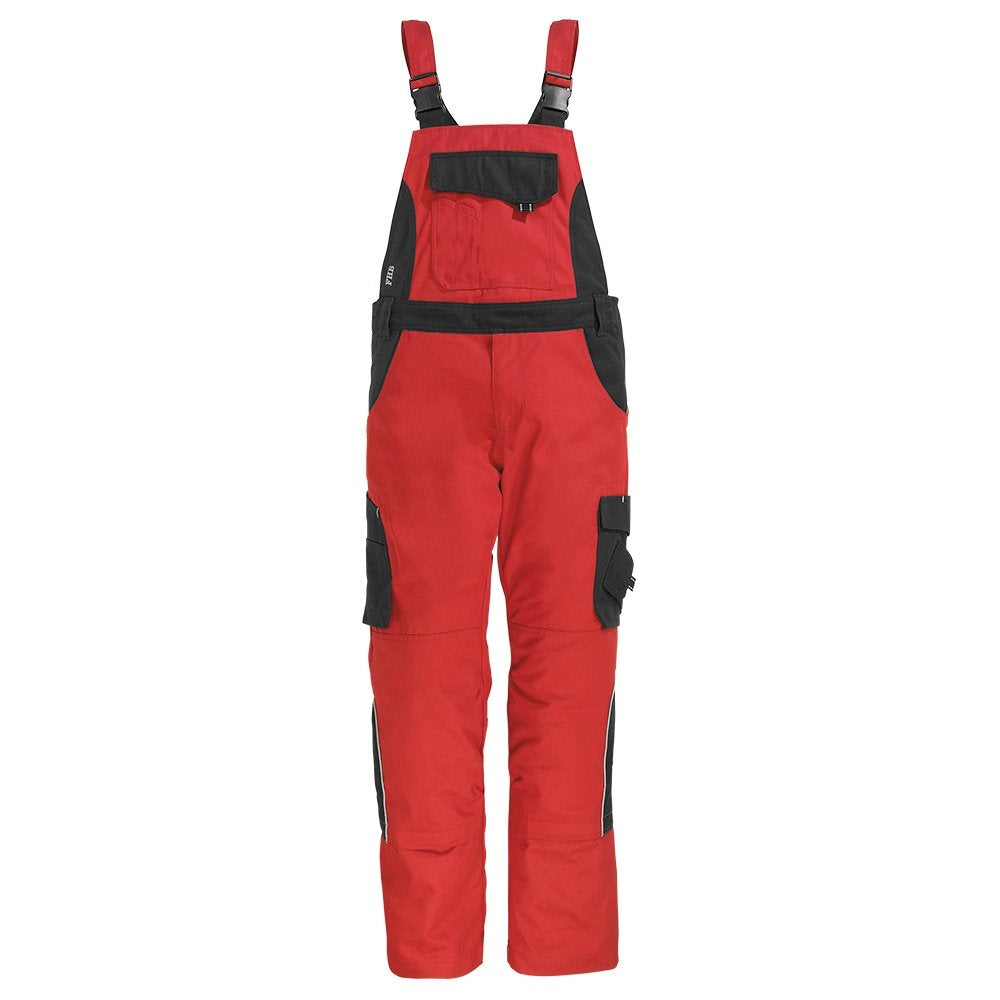 FHB Latzhose "Eckhard" Grösse 48, rot / schwarz, 130630-3320-48, 48