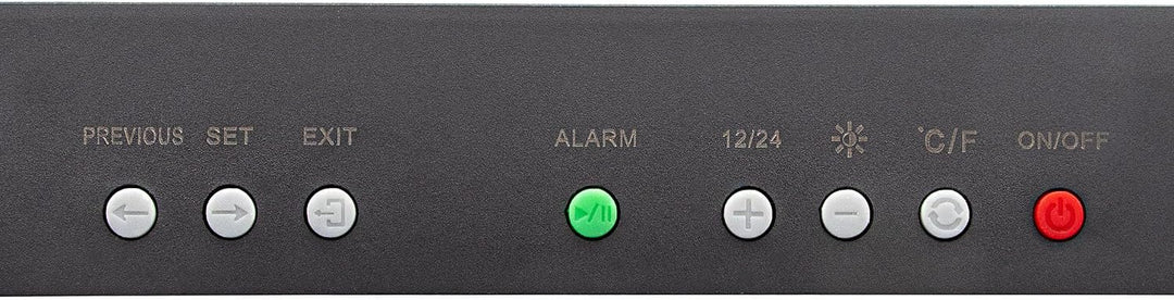 Wanduhr Digital, LED Tischuhr mit Temperaturanzeige, Wecker Snooze, 12/24-Stunden-Anzeige, LED-Uhr,