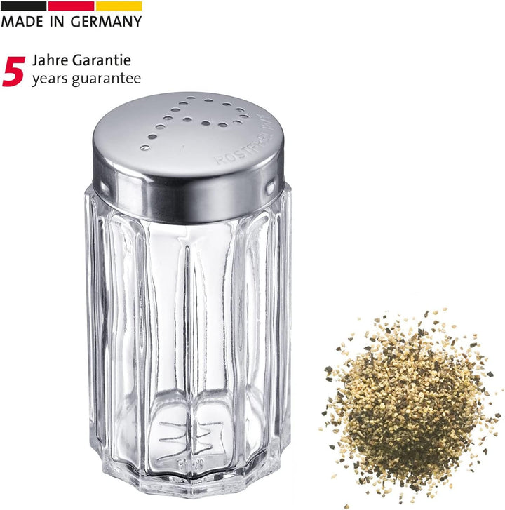 Westmark Pfefferstreuer, 10 Stück, Fassungsvermögen: je 50 ml, Glas/Rostfreier Edelstahl, Traditione