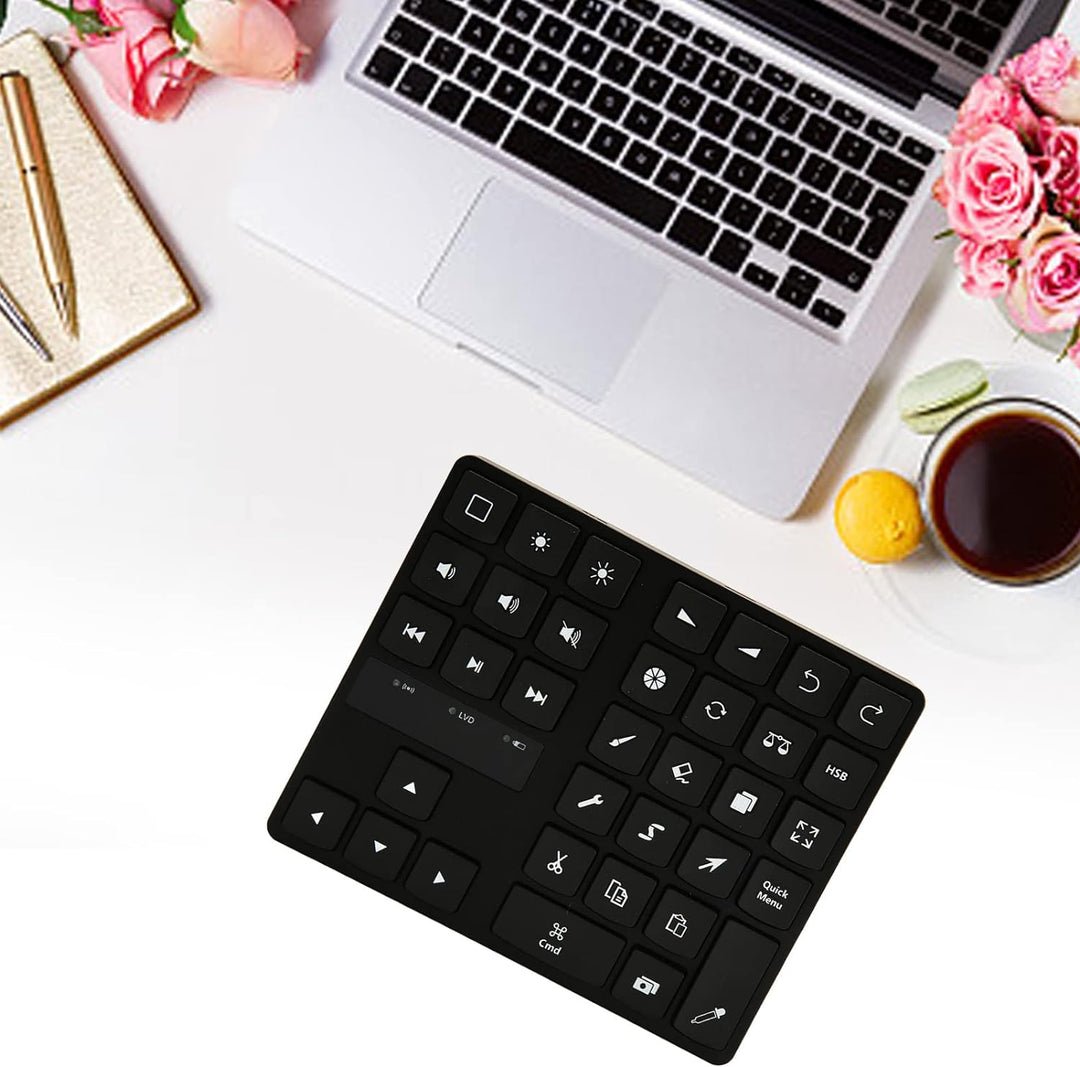 Elprico -Tastatur für Procreate, Shortcut Drawing Keyboard 35 Tasten, Grafiktablett, Wiederaufladbar