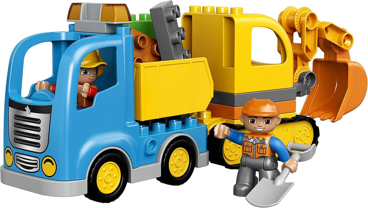 LEGO DUPLO Town 10812 Truck & Tracked Excavator Building Kit (26 Piece) by LEGO