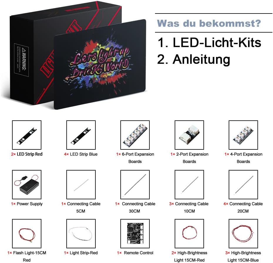 Led Licht Set für Lego 42141 Technic McLaren Formel 1 Rennwagen,Fernbedienung Dekorationsbeleuchtung