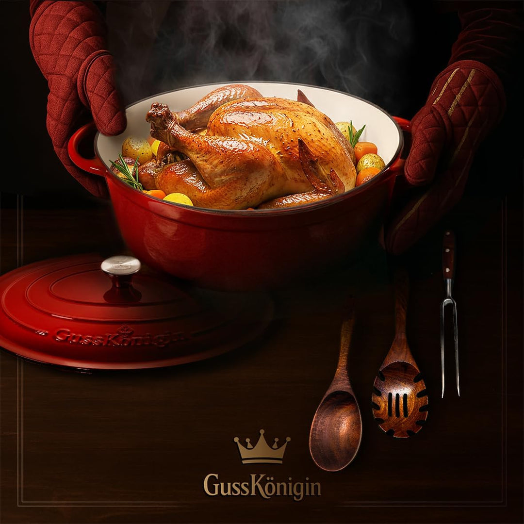 Bräter Gusseisen 37cm (XXL)– Gusseisen-Topf &amp; Schmortopf mit Deckel/Cocotte –Bräter &amp; Schmortöpfe, B