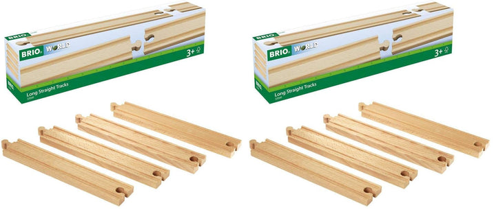 BRIO 33341000-1/1 Gerade Gleise (D) (Packung mit 2) Einheitsgrösse (Packung mit 2), Einheitsgrösse (