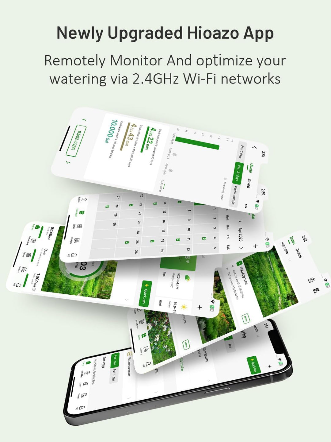 WiFi 4-Zonen Bewässerungscomputer mit App Steuerung, Smart Sprinkler Steuerung, 16 Bewässerungsprogr