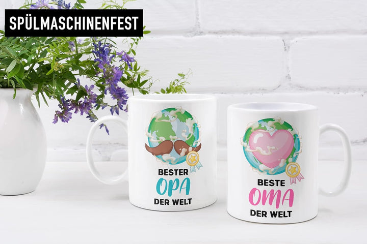 Trendation - Beste Oma und Opa Geschenk Set Tassen Weihnachten Geschenke für Grosseltern Geburtstag