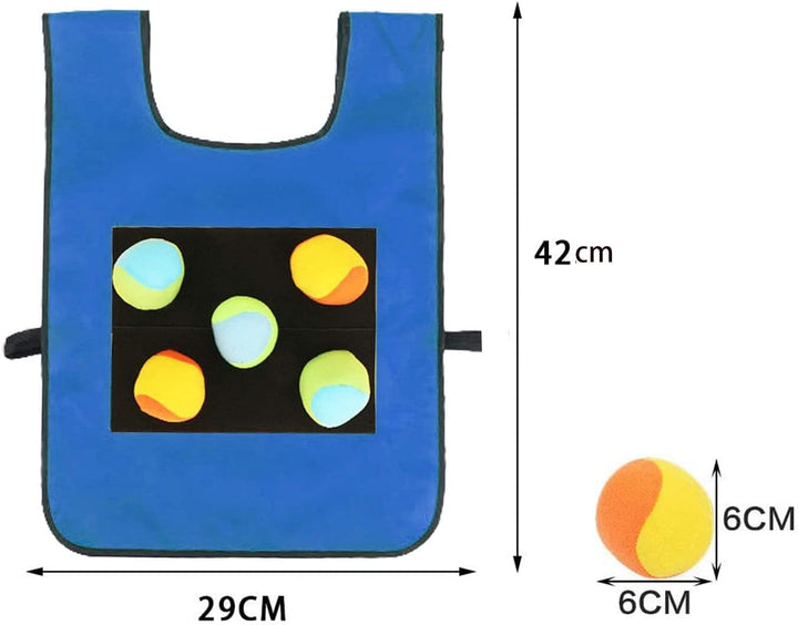 BEOIUCZZY 2 Stück Sticky Ball Weste, Völkerballspiel Set Völkerball Spielset Klettballspiel für Kind