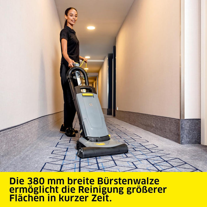 Kärcher Teppichbürstsauger CV 38/2 ADV, 20kPa Vakuum, 850 Watt Nennleistung, 38 cm Arbeitsbreite, 5,