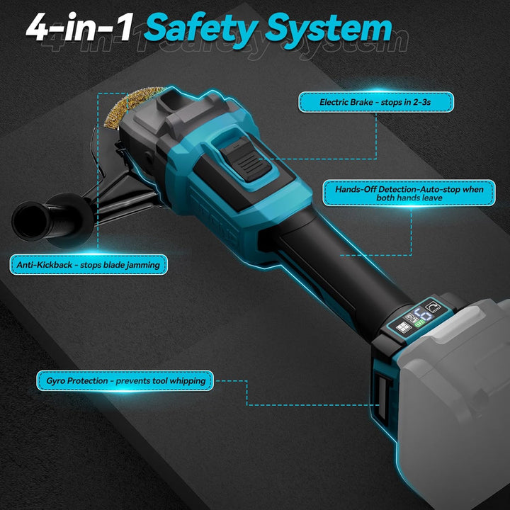 Akku-Bürstenschleifer Kompatibel mit Makita 18V, 8000RPM, Bürstenlos 800W Verbessert Satiniermaschin