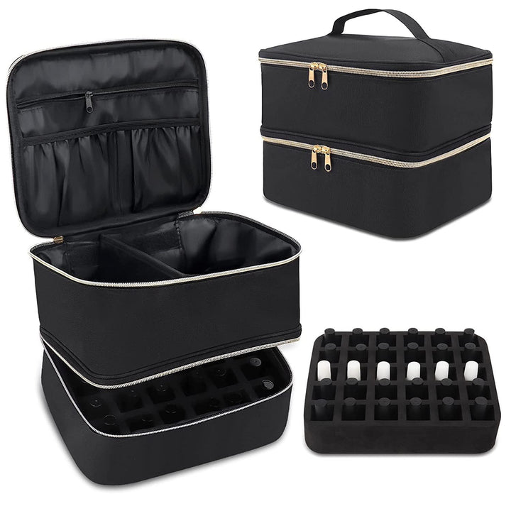 Doppelschicht Nagellack Tasche, Aufbewahrung Tasche, Wasserdicht Nagellack Organizer, Nylon Kosmetik