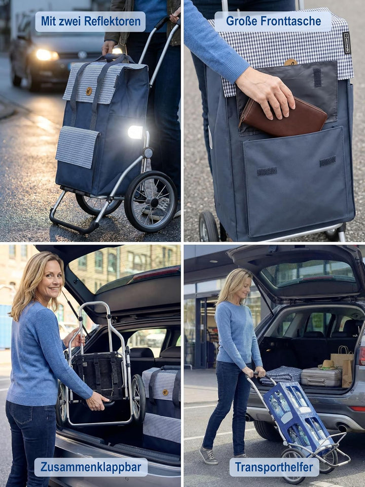 Sondermodell Andersen Einkaufstrolley Royal mit Metallspeichenrad 25 cm und 49 Liter Einkaufstasche
