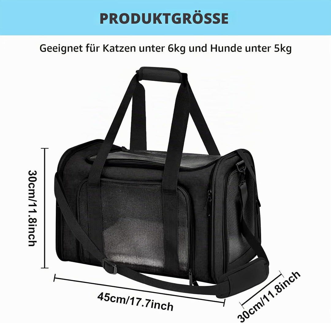 Transporttasche Für Katze Hund,Katzentransporttasche,Faltbare Katzentransportbox, Tragbar Faltbare H