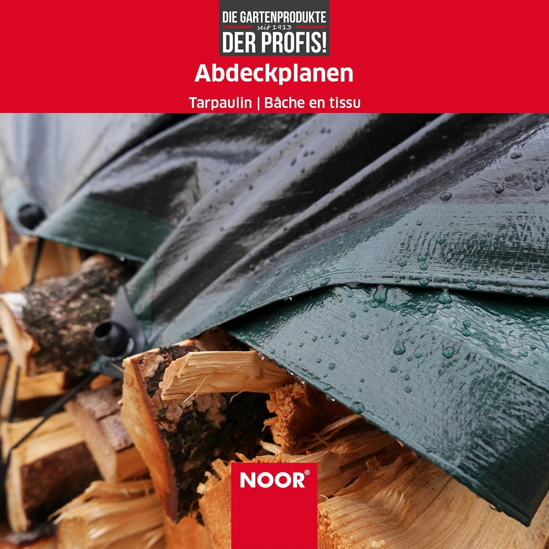NOOR Abdeckplane SUPER 200g/m² Weiss I 6 x 8 m I Allzweckplane für Schutz vor Witterung I Ideal geei