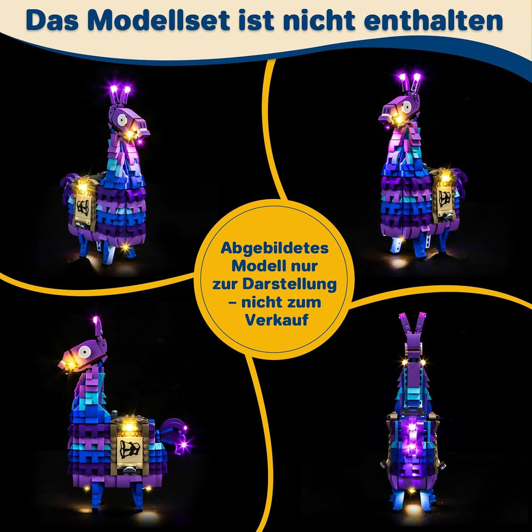 LocoLee Licht Set Kompatibel mit Lego Vorratslama Fortnite, Nur Lichter Set - Kein Modell, Licht Bel