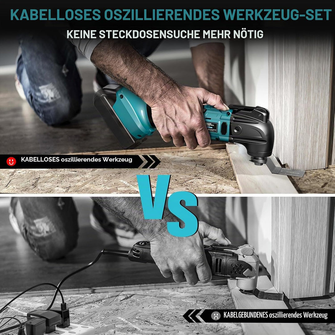 LIVOWALNY Akku-Multifunktionswerkzeug, Oszillierwerkzeug, Multitool Kompatibel mit Makita 18V, 6-Gan