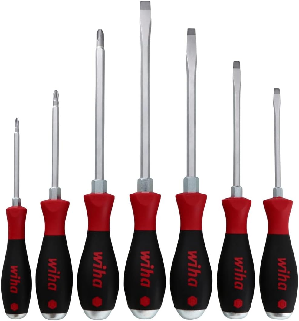 Wiha 53097 SoftFinish X Schlitz- und Kreuzschlitzschraubendreher-Set, 7-teilig