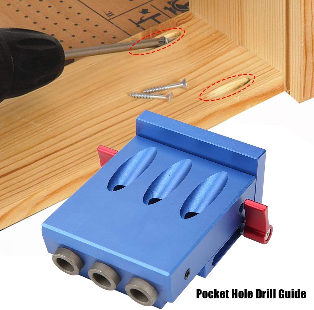 Taschenloch Bohrvorrichtung Set, Aluminiumlegierung Dübelbohr Set Taschenloch Jig Kit Holzbearbeitun