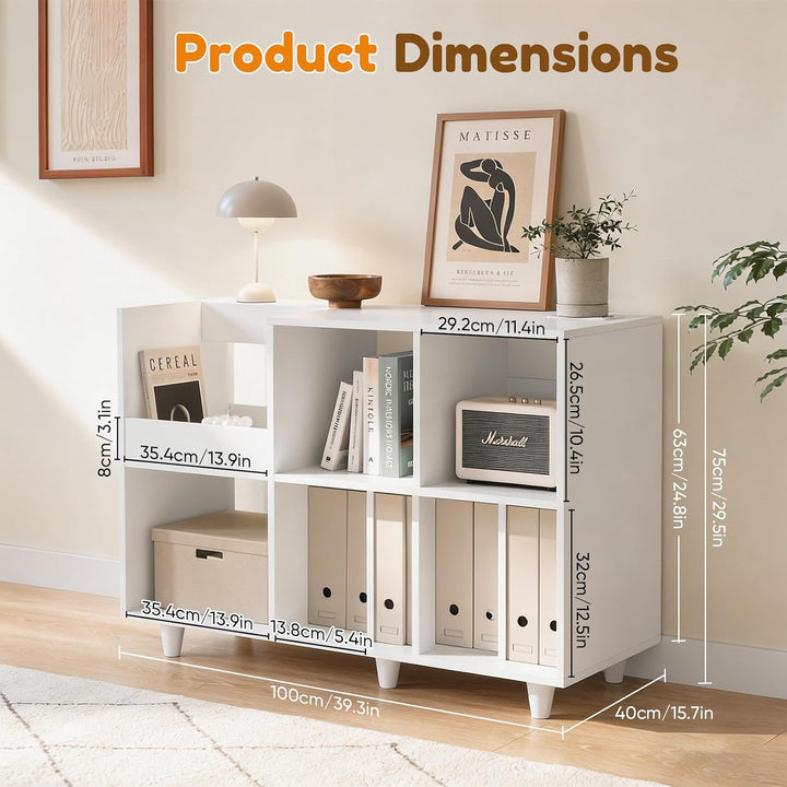 Plattenständer Holz mit Steckdosen &amp; USB, 3 Ebenen für 350 Schallplatten