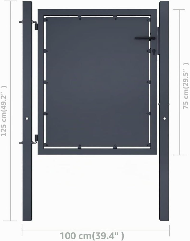 vidaXL Gartentor Gartentür Hoftor Hoftür Gartenpforte Zauntor Zauntür Einzeltor Tor Garten Zaun Pfor