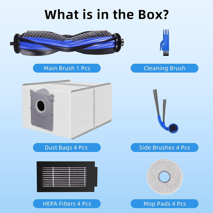 Zubehör Ersatz Kompatibel für ECOVACS DEEBOT T30C OMNI, T30C Omni Gen2 Saugroboter, 1 Hauptbürste, 4