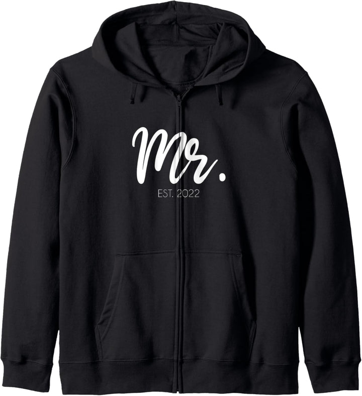 Hochzeits-Geschenk Mr. Est. 2022 Bräutigam Kapuzenjacke
