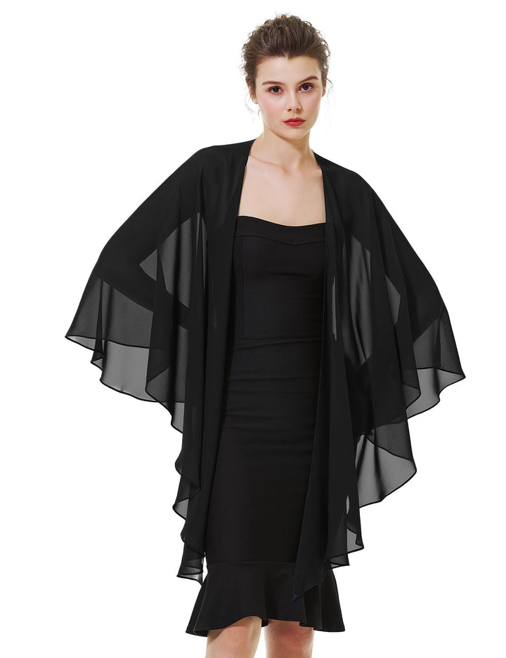 BEAUTELICATE Damen Chiffon Schal Stola Elegante Bolero Leichter Sommerjacke Braut Schal für Brautkle