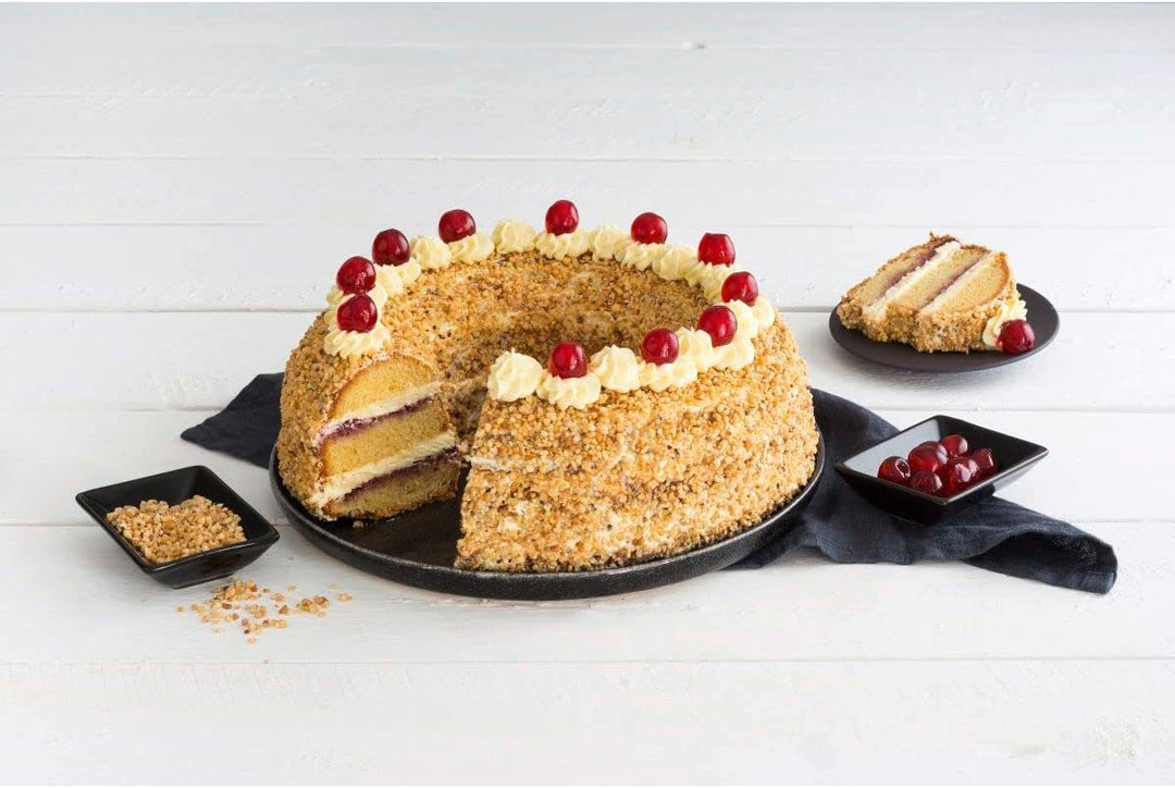 Zenker Frankfurter Kranz Ø 28 cm BLACK METALLIC, runde Kuchenform mit Antihaftbeschichtung, Backform