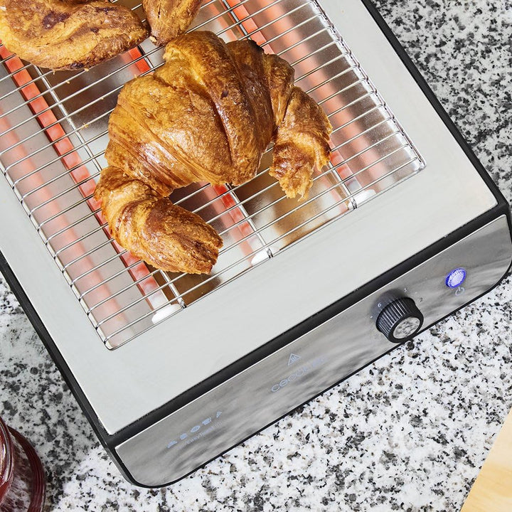 Cecotec Turbo Easy Toast Inox Flachtoaster. 3 Quarzheizkörper, 6 Leistungsstufen, Krümelschublade, K