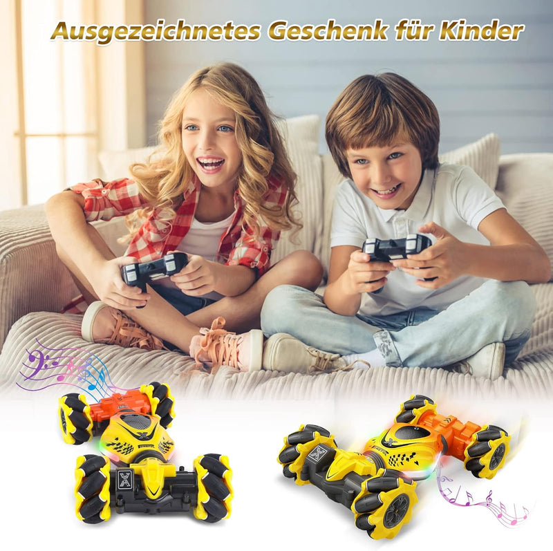 Pristar Ferngesteuertes Auto mit Handsteuerung, 2,4 GHz RC Twist Stunt Car 360° Handgeführtes Stunt-