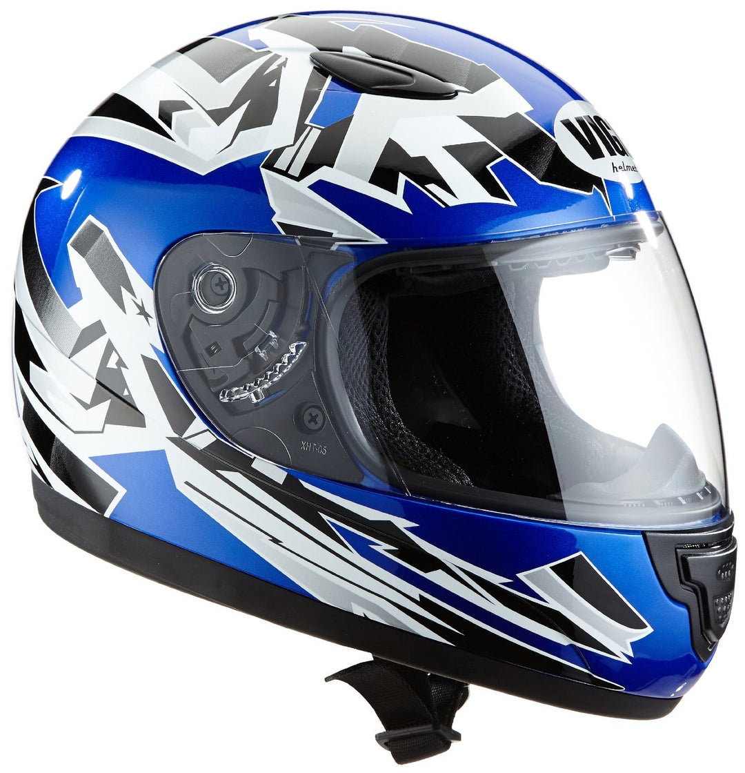 Protectwear SA03-BL-XXS Kinder Motorradhelm, Integralhelm, Grösse XXS (Youth M), Blau/Silber XXS (Yo