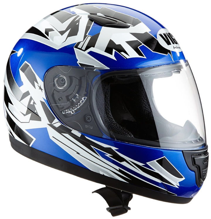 Protectwear SA03-BL-XXS Kinder Motorradhelm, Integralhelm, Grösse XXS (Youth M), Blau/Silber XXS (Yo
