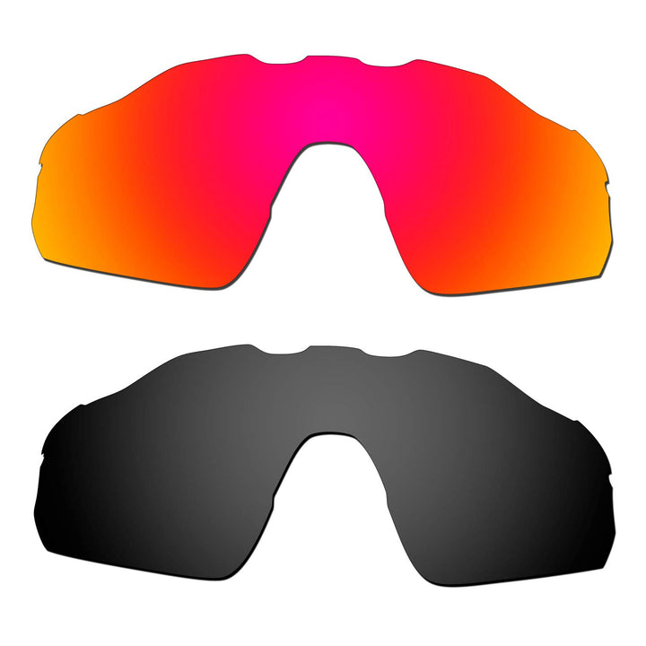 HKUCO verstärken Männer Ersatzgläser für Oakley Radar EV Pitch Rot/Schwarz Sunglasses