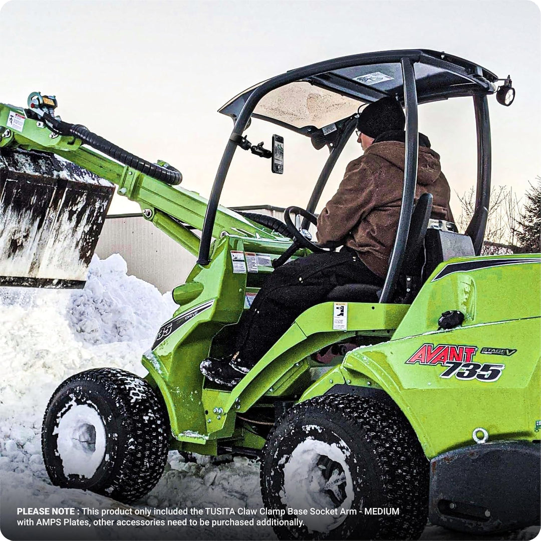 TUSITA Motorrad ATV/UTV Halterung Kompatibel mit Garmin Montana, Zumo XT - Klauenklemme Basis, Mittl