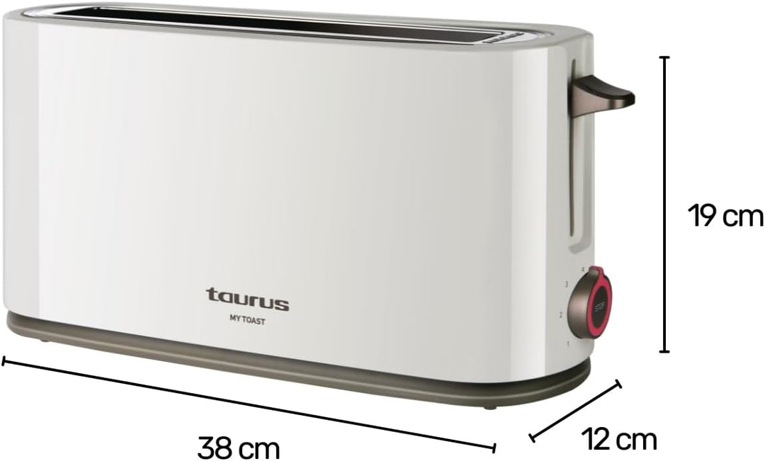 Taurus My Toast Toaster mit langem und extra breitem Schlitz, Kunststoff, mehrfarbig 1 Lange Schlitz