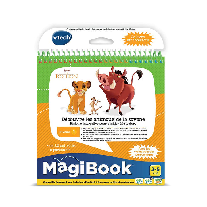 VTech – Buch MagiBook – Der König der Löwen – entdeckt die Tiere der Savanne – Lernbuch / Buch 2-5 J