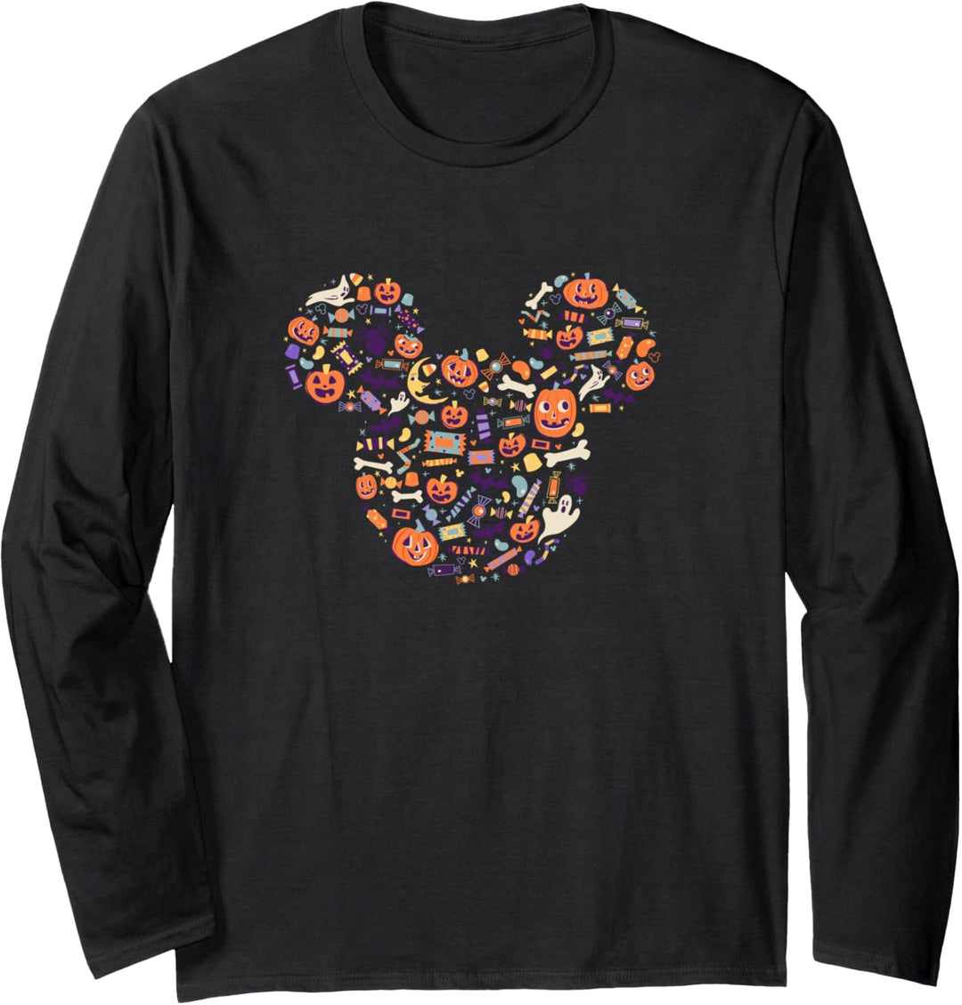 Disney Mickey Mouse Icon Candy and Pumpkins Halloween Langarmshirt