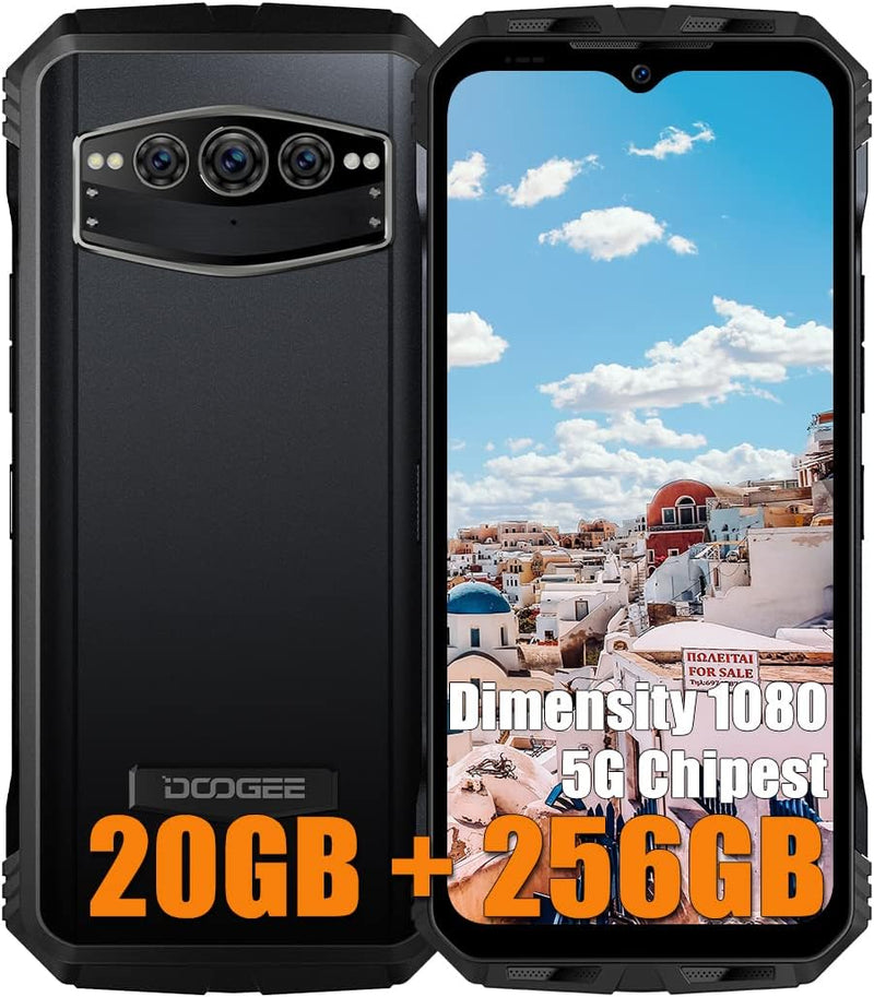 DOOGEE V30T (2023) 5G Smartphone ohne Vertrag, Dimensity 1080 20GB + 256GB, 10800mAh Akku, 108MP Kam