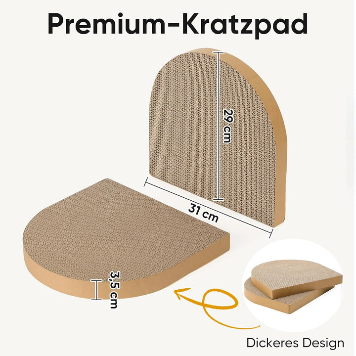 FUKUMARU 2er Set Ersatz-Kratzbrett für Katzen, Kratzpappe 60 x 31 cm (Dicke: 3.5 cm), hochwertige Kr