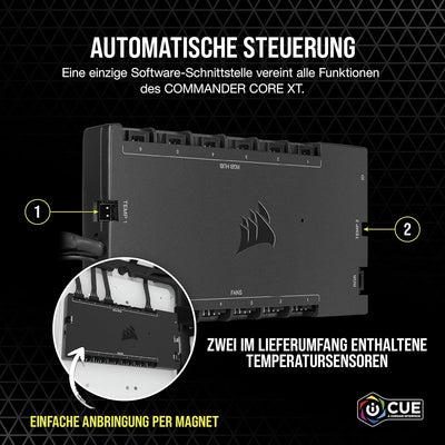 Corsair iCUE COMMANDER CORE XT, Digitale Steuerung der RGB-Beleuchtung und Lüfterdrehzahl (Sie bis z