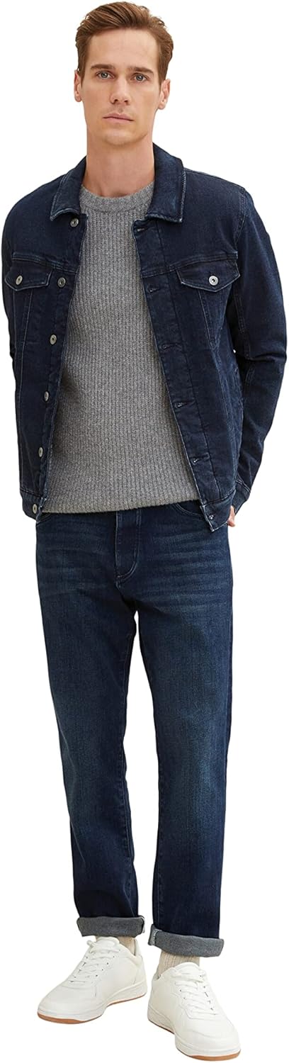 TOM TAILOR Herren Marvin Straight Jeans 33W / 34L 10127 - Tinted Blue Denim, 33W / 34L 10127 - Tinte