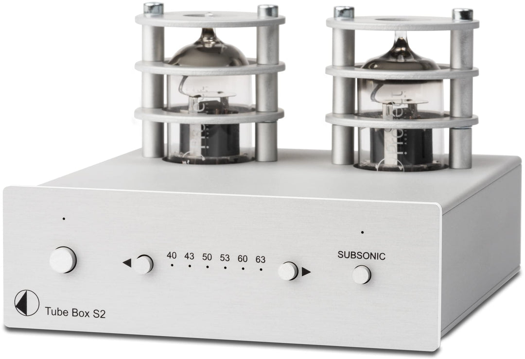 Pro-Ject Tube Box S2, High End Röhren Phono-Vorverstärker (Silber), Silber