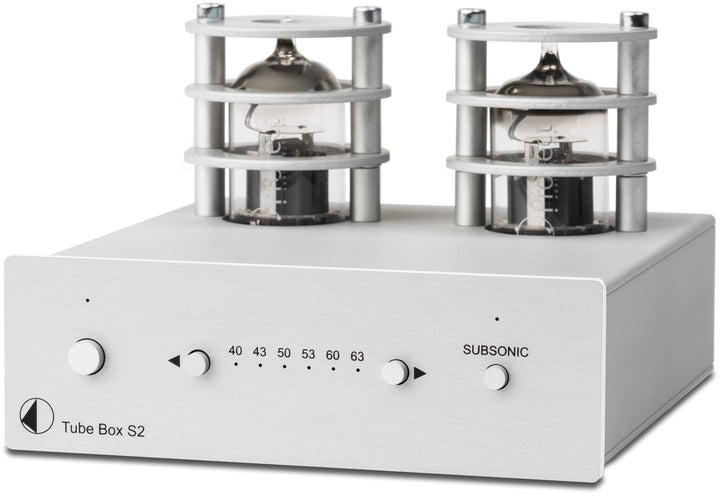 Pro-Ject Tube Box S2, High End Röhren Phono-Vorverstärker (Silber), Silber
